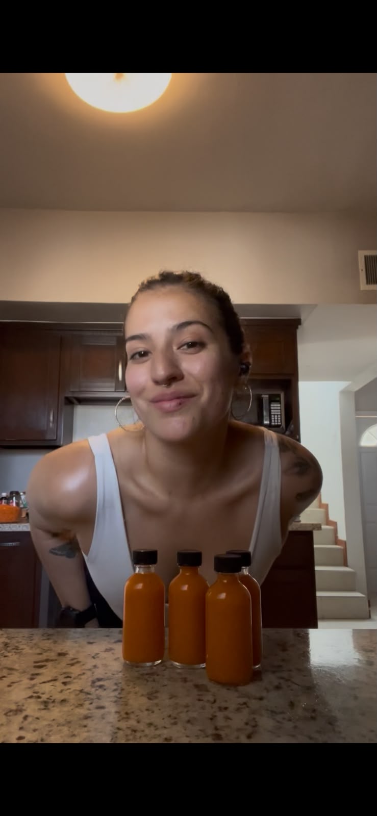 Shots nutricionales de naranja y jengibre